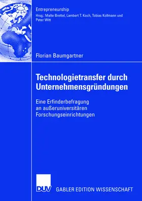 Baumgartner |  Technologietransfer durch Unternehmensgründungen | Buch |  Sack Fachmedien