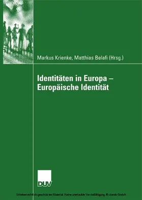 Krienke / Belafi |  Identitäten in Europa - Europäische Identität | eBook | Sack Fachmedien