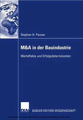 Pauser |  M&A in der Bauindustrie | eBook | Sack Fachmedien