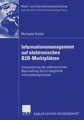 Schütt | Informationsmanagement auf elektronischen B2B-Marktplätzen | E-Book | sack.de