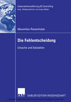 Riesenhuber |  Die Fehlentscheidung | eBook | Sack Fachmedien