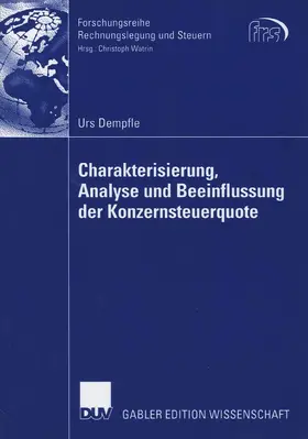 Dempfle | Charakterisierung, Analyse und Beeinflussung der Konzernsteuerquote | E-Book | sack.de