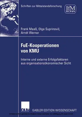 Maaß / Suprinovic / Werner |  FuE-Kooperationen von KMU | eBook | Sack Fachmedien