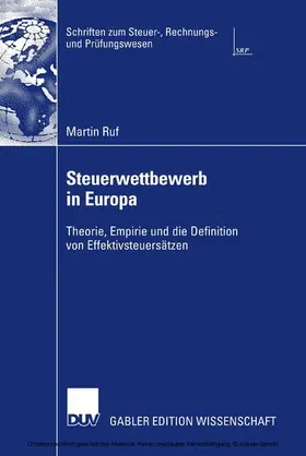 Ruf |  Steuerwettbewerb in Europa | eBook | Sack Fachmedien