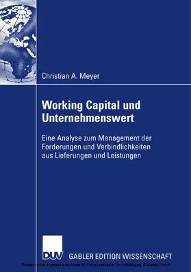 Meyer | Working Capital und Unternehmenswert | E-Book | www2.sack.de