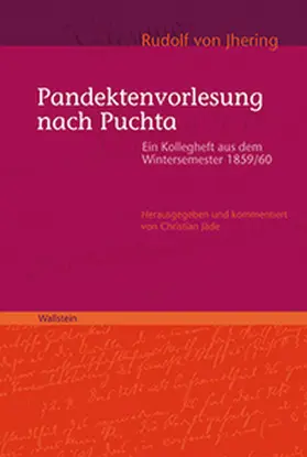 Jäde / Jhering |  Pandektenvorlesung nach Puchta | Buch |  Sack Fachmedien