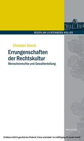 Coester-Waltjen / Starck |  Errungenschaften der Rechtskultur | eBook | Sack Fachmedien