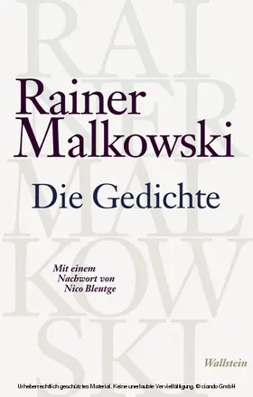Malkowski |  Die Gedichte | eBook | Sack Fachmedien