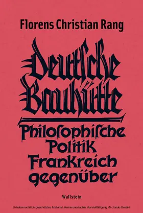 Rang / Steiner |  Deutsche Bauhütte | eBook | Sack Fachmedien