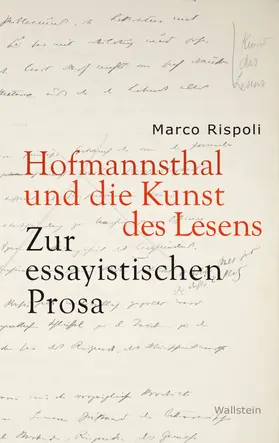 Rispoli |  Hofmannsthal und die Kunst des Lesens | eBook | Sack Fachmedien