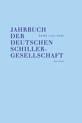 Honold / Lubkoll / Martus |  Jahrbuch der Deutschen Schillergesellschaft | Buch |  Sack Fachmedien