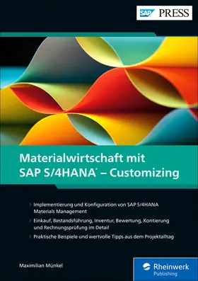 Münkel |  Materialwirtschaft mit SAP S/4HANA – Customizing | eBook | Sack Fachmedien