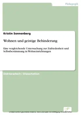 Sonnenberg |  Wohnen und geistige Behinderung | eBook | Sack Fachmedien