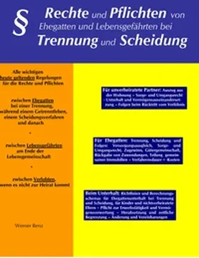 Renz |  Rechte und Pflichten von Ehegatten und Lebensgefährten bei Trennung und Scheidung | Buch |  Sack Fachmedien