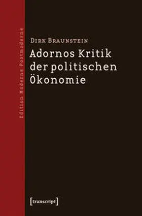 Braunstein |  Adornos Kritik der politischen Ökonomie | Buch |  Sack Fachmedien