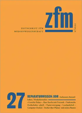 Gesellschaft für Medienwissenschaft e.V. |  Zeitschrift für Medienwissenschaft 27 | Buch |  Sack Fachmedien