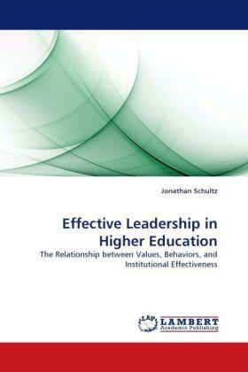 Schultz |  Effective Leadership in Higher Education | Buch |  Sack Fachmedien