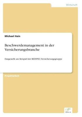 Hain |  Beschwerdemanagement in der Versicherungsbranche | Buch |  Sack Fachmedien