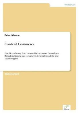 Menne |  Content Commerce | Buch |  Sack Fachmedien