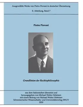 Piovani / Hebeisen |  Ausgewählte Werke von Pietro Piovani in deutscher Übersetzung | Buch |  Sack Fachmedien