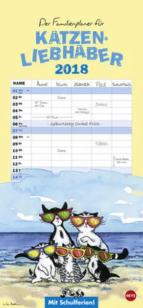 Hartmann |  Jacob Familienplaner für Katzenliebhaber - Kalender 2018 | Sonstiges |  Sack Fachmedien