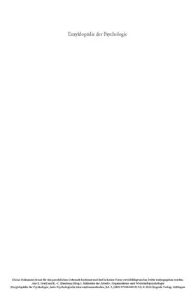 Greif / Hamborg |  Methoden der Arbeits-, Organisations- und Wirtschaftspsychologie | eBook | Sack Fachmedien