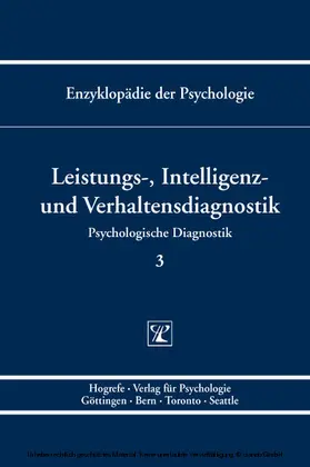 Amelang / Hornke / Kersting |  Leistungs-, Intelligenz- und Verhaltensdiagnostik | eBook | Sack Fachmedien