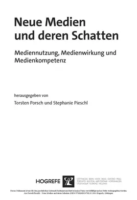 Porsch / Pieschl |  Neue Medien und deren Schatten | eBook | Sack Fachmedien