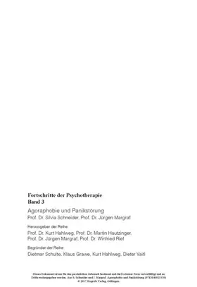 Schneider / Margraf | Agoraphobie und Panikstörung | E-Book | sack.de