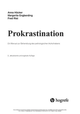 Höcker / Engberding / Rist |  Prokrastination | eBook | Sack Fachmedien