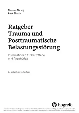 Ehring / Ehlers |  Ratgeber Trauma und Posttraumatische Belastungsstörung | eBook | Sack Fachmedien