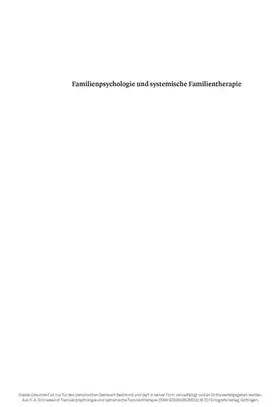 Schneewind |  Familienpsychologie und systemische Familientherapie | eBook | Sack Fachmedien