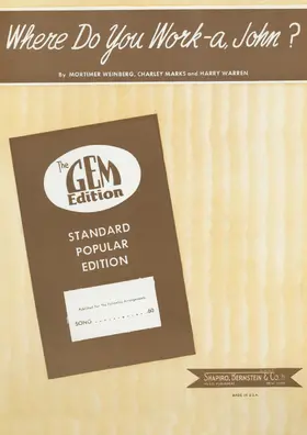 Weinberg / Marks / Warren |  Where Do You Work-a John? | eBook | Sack Fachmedien