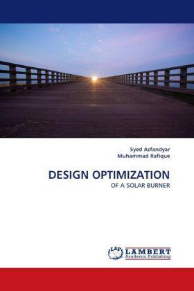 Asfandyar / Rafique |  DESIGN OPTIMIZATION | Buch |  Sack Fachmedien