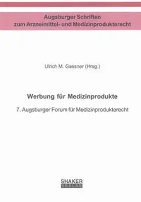 Gassner |  Werbung für Medizinprodukte | Buch |  Sack Fachmedien