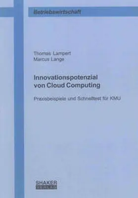 Lampert / Lange |  Innovationspotenzial von Cloud Computing | Buch |  Sack Fachmedien