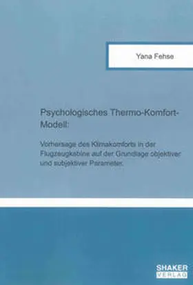 Fehse |  Psychologisches Thermo-Komfort-Modell | Buch |  Sack Fachmedien