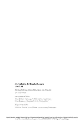 Velten |  Sexuelle Funktionsstörungen bei Frauen | eBook | Sack Fachmedien
