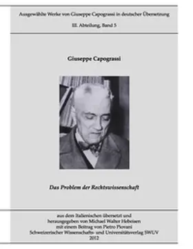 Capograssi / Hebeisen / Piovani |  Capograssi-Edition Bd. 5 | Buch |  Sack Fachmedien