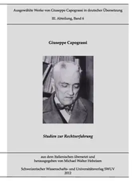 Capograssi / Hebeisen |  Capograssi-Edition Bd. 6 | Buch |  Sack Fachmedien