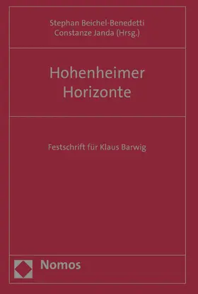 Beichel-Benedetti / Janda |  Hohenheimer Horizonte | eBook | Sack Fachmedien