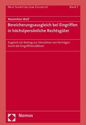 Wolf |  Bereicherungsausgleich bei Eingriffen in höchstpersönliche Rechtsgüter | eBook | Sack Fachmedien