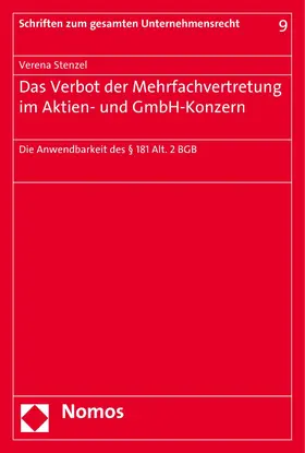 Stenzel | Das Verbot der Mehrfachvertretung im Aktien- und GmbH-Konzern | E-Book | sack.de