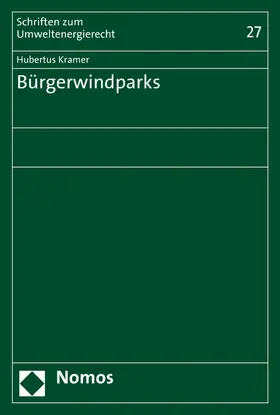 Kramer |  Bürgerwindparks | eBook | Sack Fachmedien