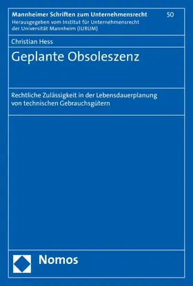 Hess |  Geplante Obsoleszenz | eBook | Sack Fachmedien