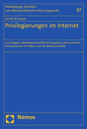 Jarass |  Privilegierungen im Internet | eBook | Sack Fachmedien