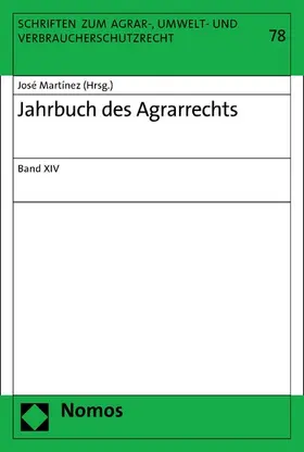 Martínez |  Jahrbuch des Agrarrechts | eBook | Sack Fachmedien