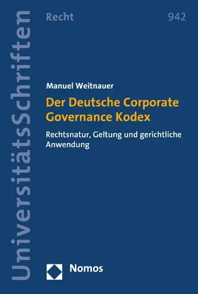 Weitnauer |  Der Deutsche Corporate Governance Kodex | eBook | Sack Fachmedien