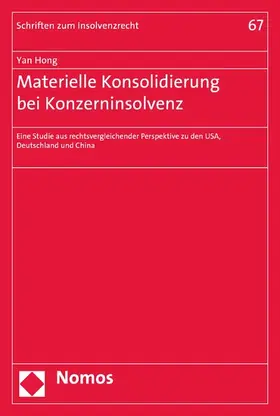 Hong |  Materielle Konsolidierung bei Konzerninsolvenz | eBook | Sack Fachmedien