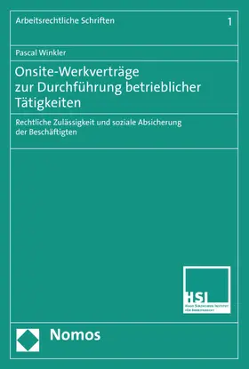 Winkler |  Onsite-Werkverträge zur Durchführung betrieblicher Tätigkeiten | eBook | Sack Fachmedien